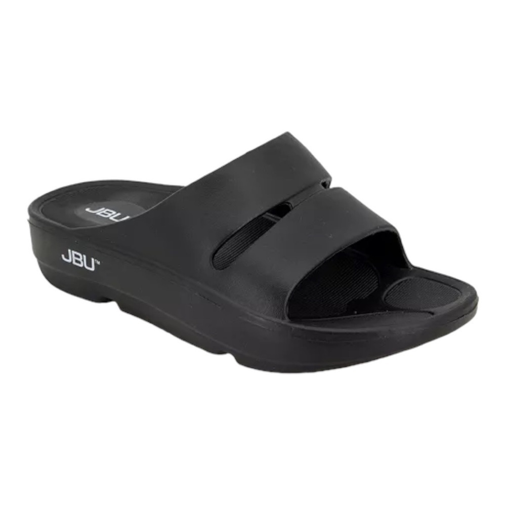 JBU Women's Dover Recovery Slide Sandals in black